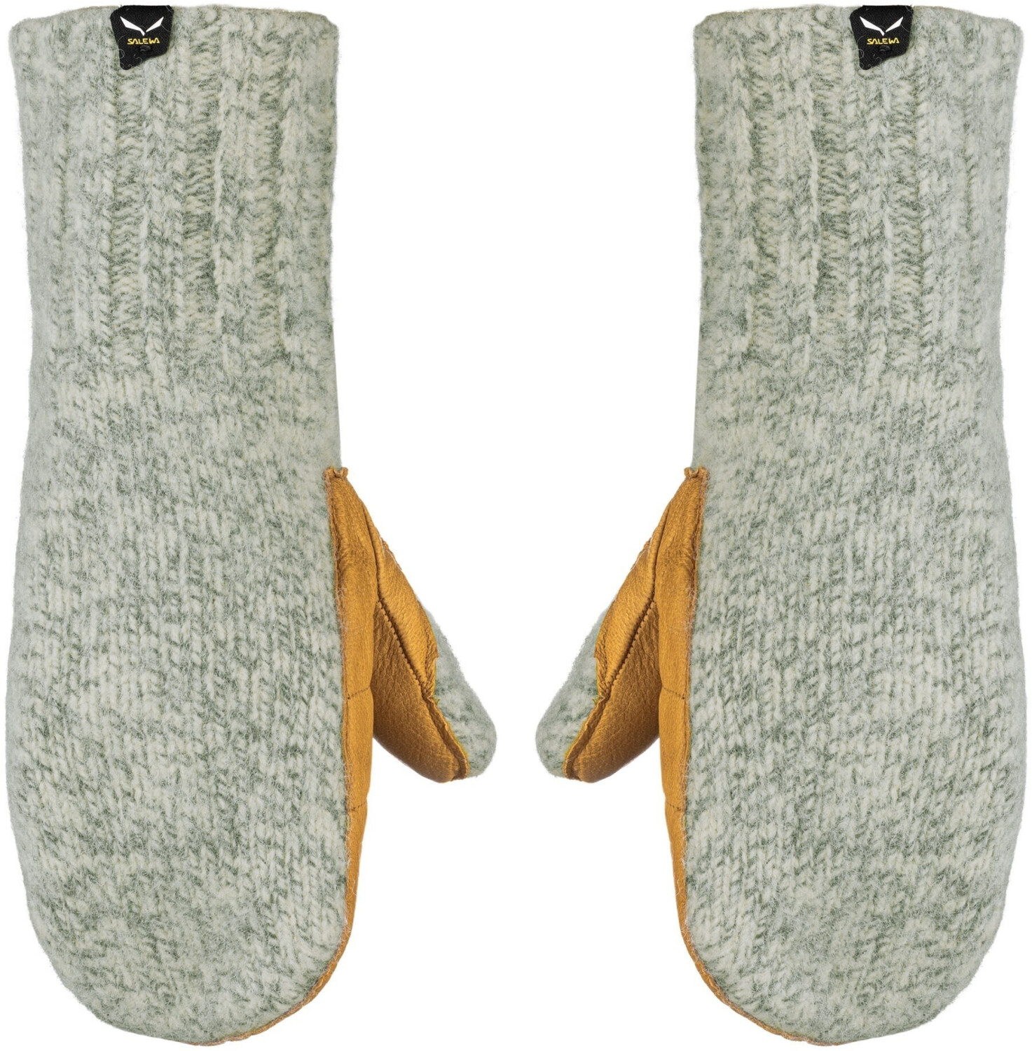 Salewa Walk Wool Leather Mitten grey/tan