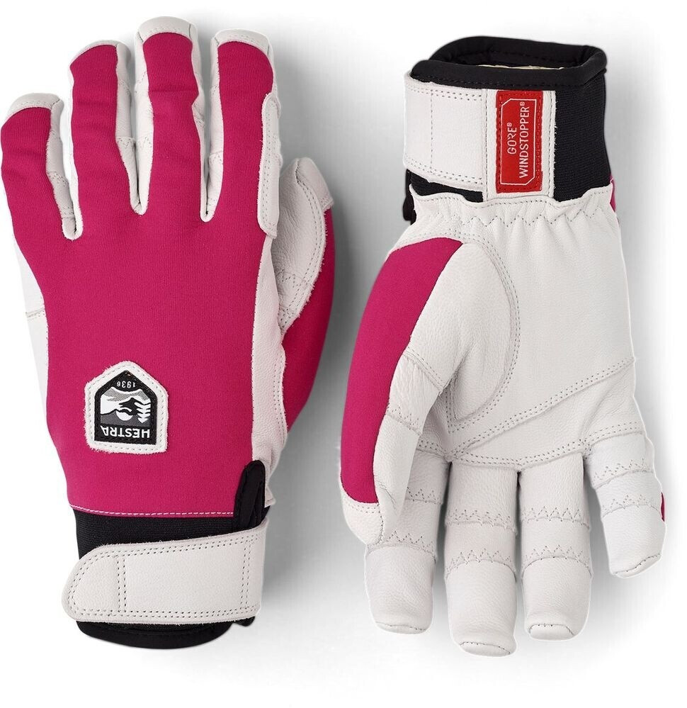 Hestra Ergo Grip Active 5-Finger Gloves fuchsia/offwhite