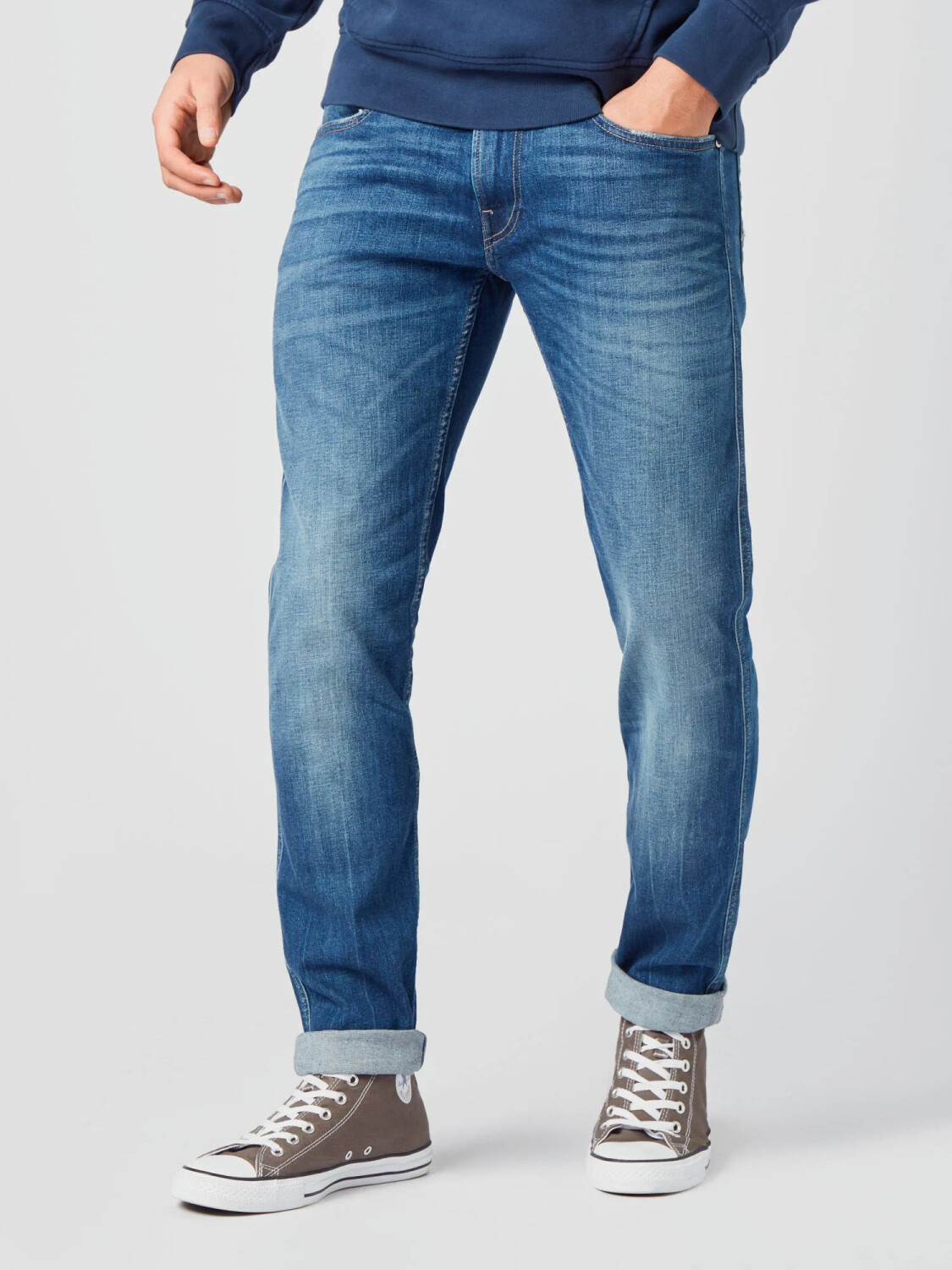 Buy Replay Anbass Hyperflex Slim Fit Jeans medium blue from £39.49 (Today)  – Best Deals on