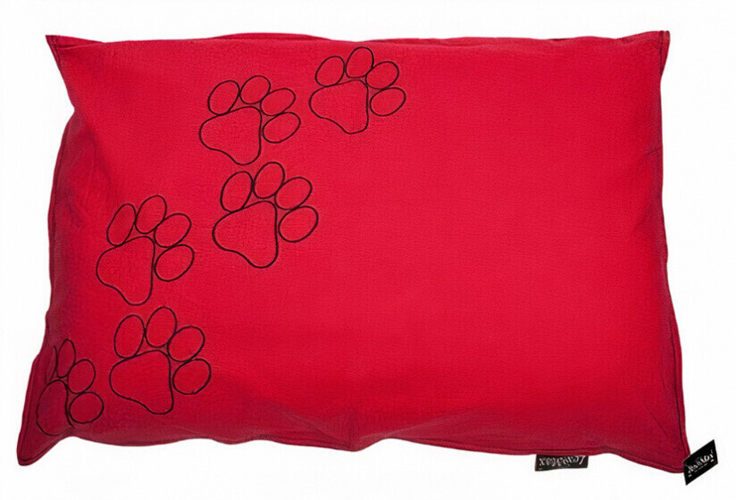 Lex & Max Dog Pillow Happy Feet 70x100cm Red