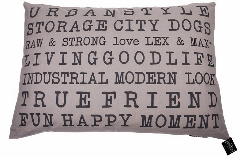Lex & Max Dog Pillow Text Urban