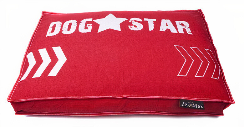Lex & Max Dog Pillow Dogstar 90x65cm Red
