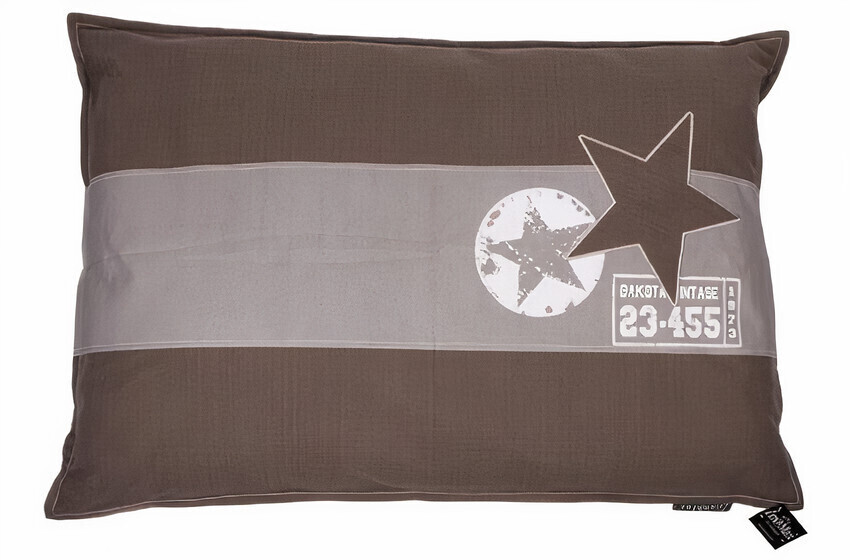 Lex & Max Dog Pillow Star 100x70cm Taupe