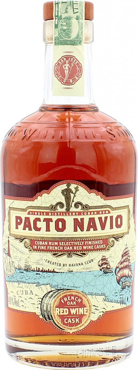 Havana Club Pacto Navio Rum French Oak Red Wine Cask Finish Havana Club  0,7L 40%