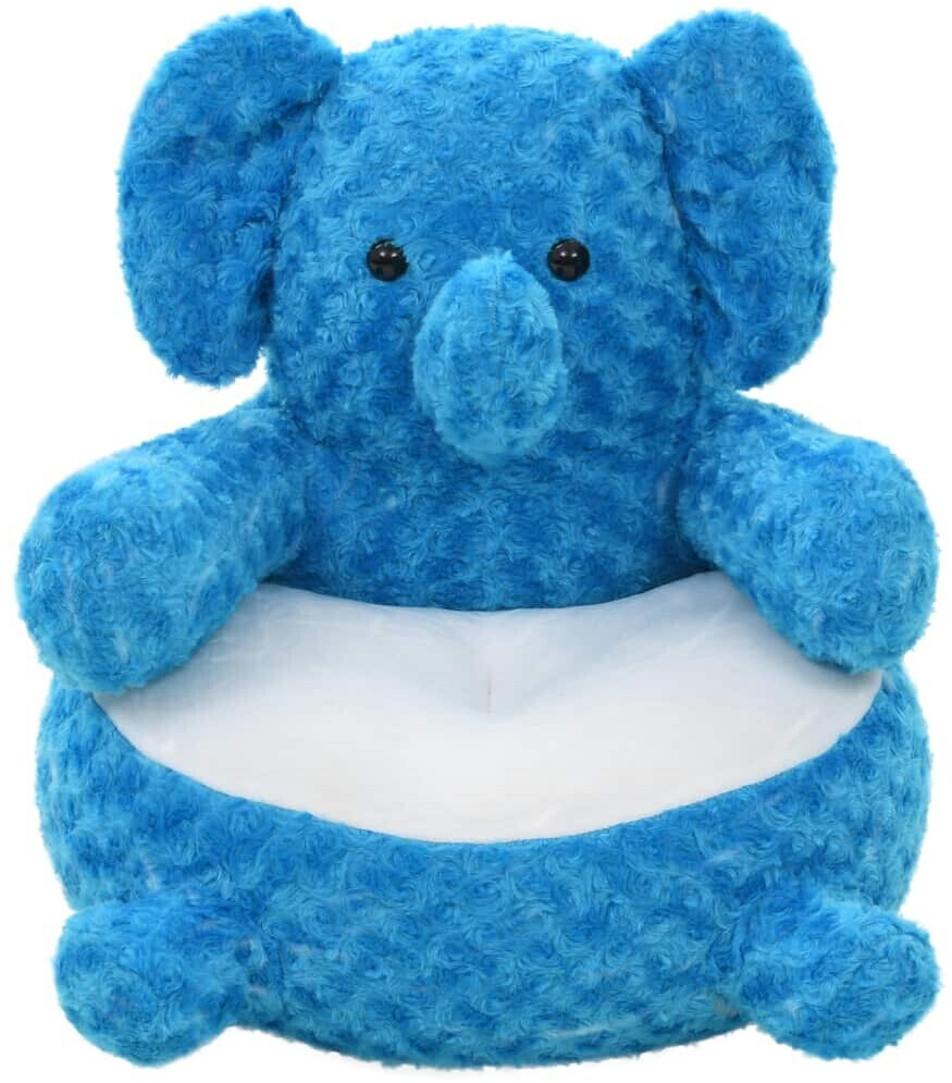 vidaXL Elephant Cuddly Toy Plush Blue