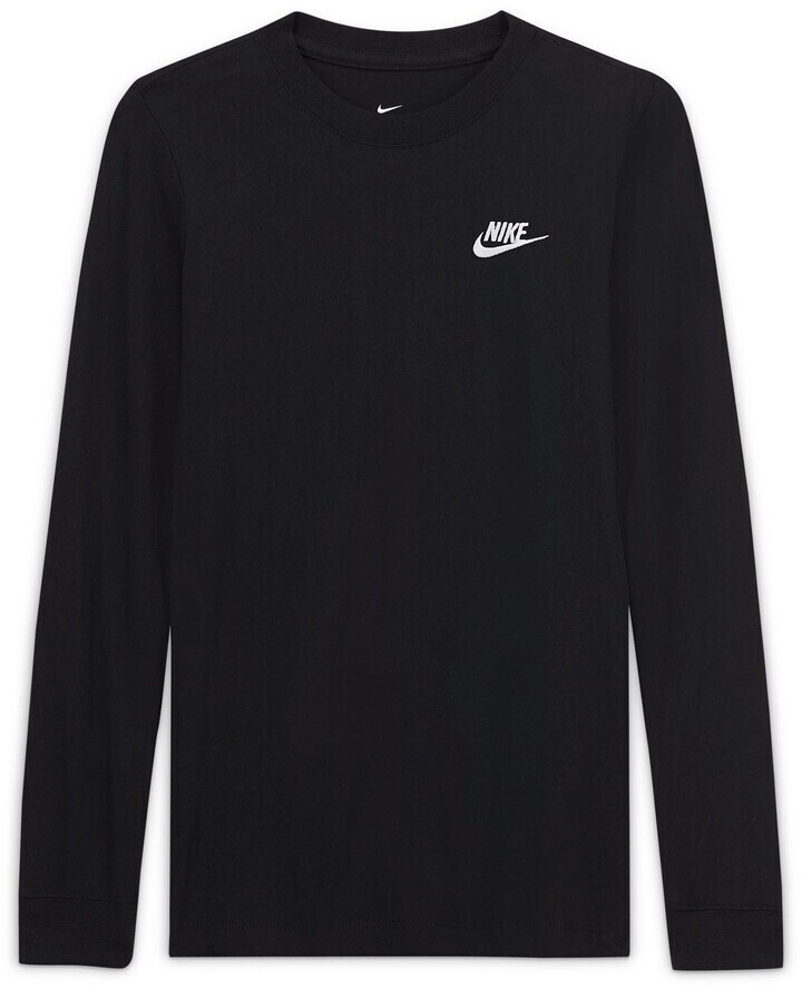 Nike Sportswear Older Boys\' Long-Sleeve ab black/white € 21,95 | bei T-Shirt Preisvergleich (CZ1855)