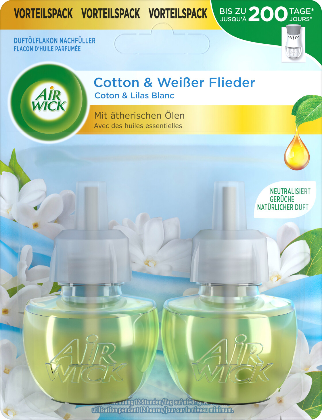 Airwick Duftstecker Cotton Weißer & Weißer Flieder Nachfüllpack (38ml) ab  6,99 €