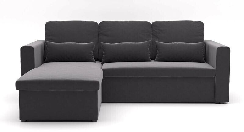 Homifab Canapé d'angle réversible 3 places Lauren gris