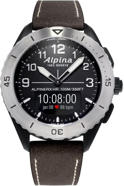 Alpina AlpinerX Bluetooth Smartwatch Black/Brown