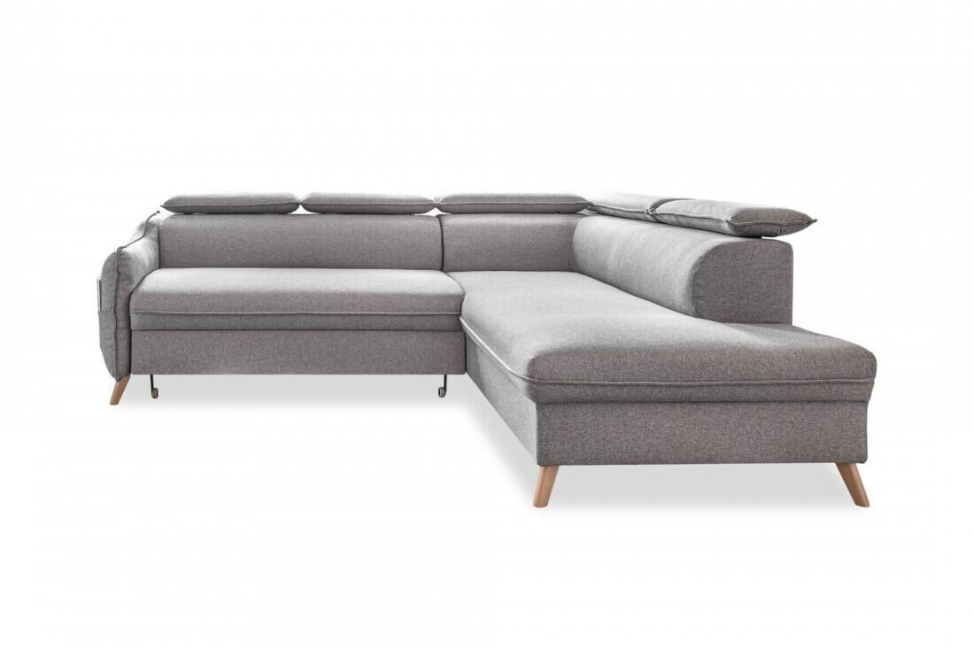 Bobochic Canapé d'angle L droit Marius gris