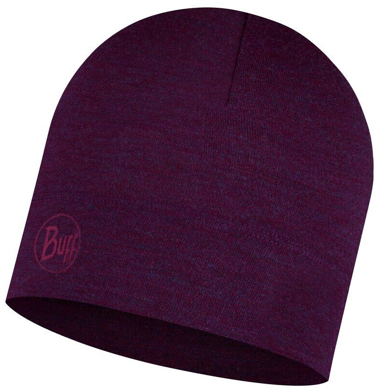 Buff Midweight Merino Wool Hat purplish melange