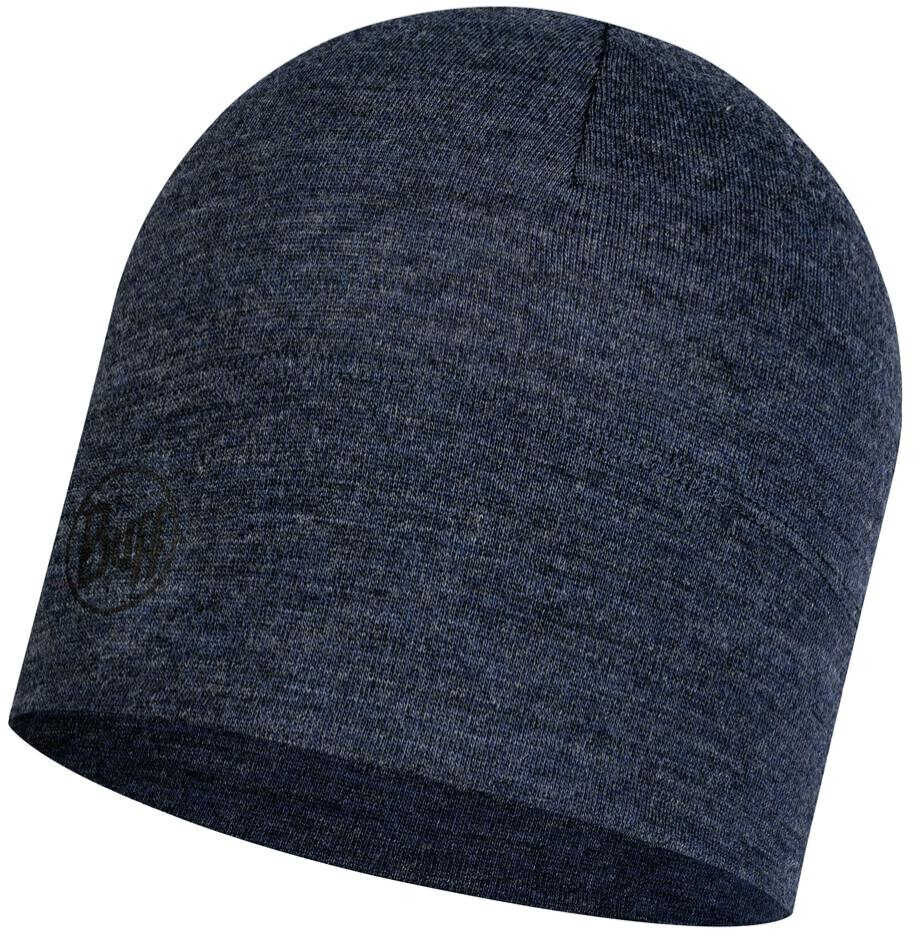 Buff Midweight Merino Wool Hat night blue melange