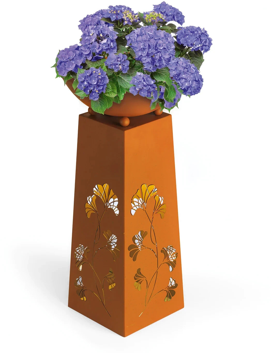 Hoberg LED plant column rust look 23x23x70cm brown