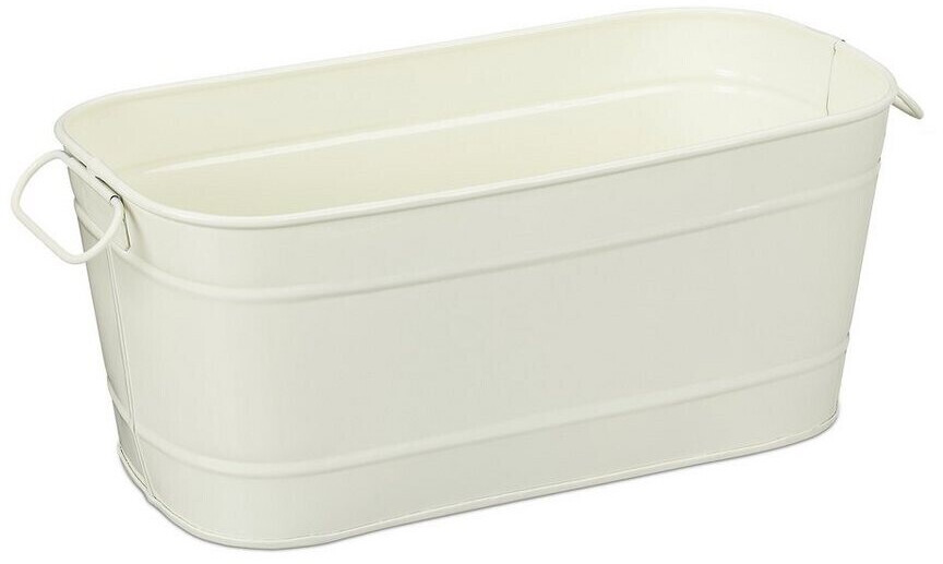 Relaxdays Cream metal flower box
