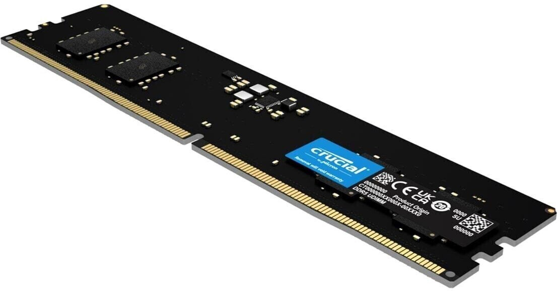 Barrette mémoire 32Go DIMM DDR5 Crucial 4800MHz (Noir) à prix bas
