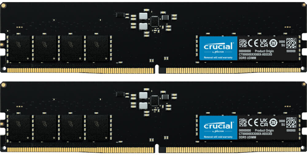 Crucial Kit 64 Go DDR5-4800 CL40 (CT2K32G48C40U5) au meilleur prix sur