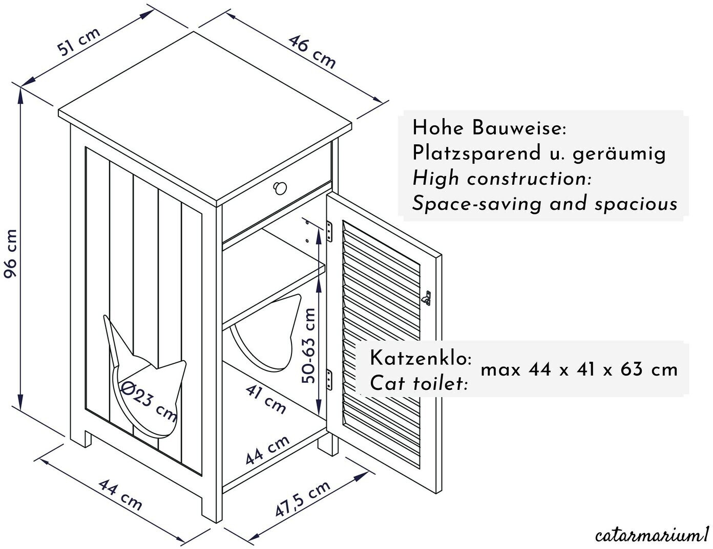 WONDERMAKE Maison de toilette pour chat