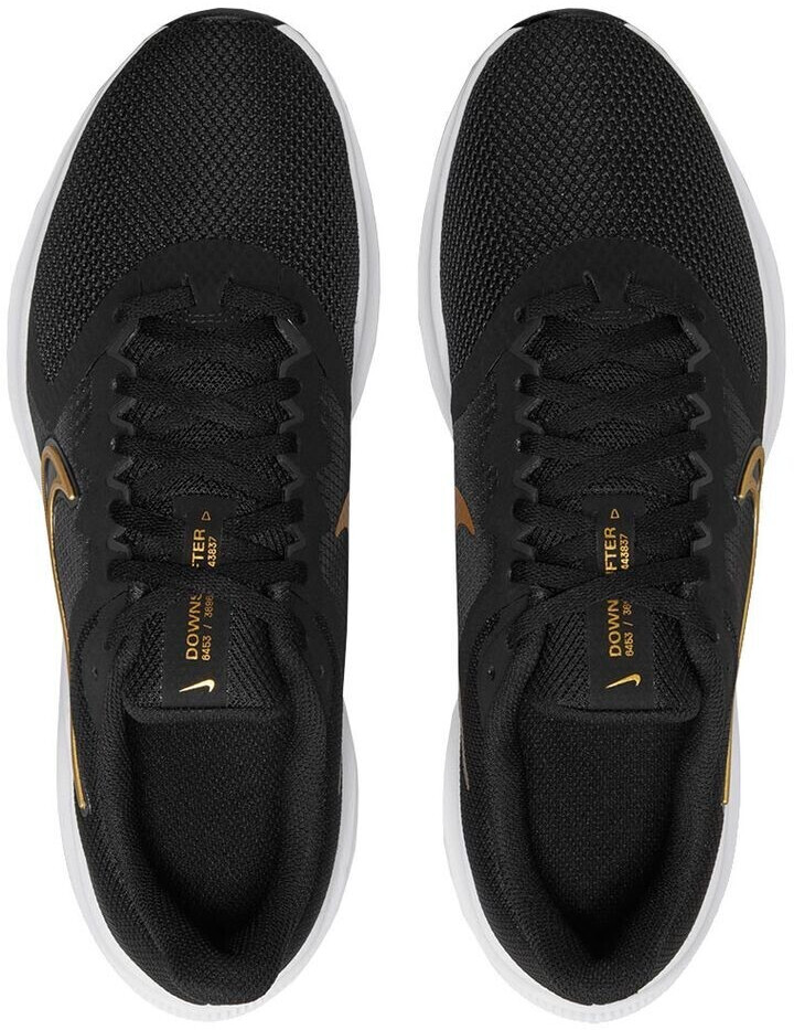 Nike Downshifter 11 black dark smoke grey white metallic gold ab