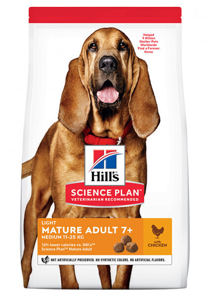 Hill's Science Plan Canine Mature Adult 7+ Medium Light Chicken 2,5kg