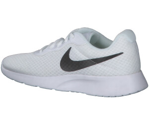 Nike tanjun white with black swoosh best sale