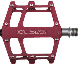 Exustar Plateaupedale BMX / Enduro 9/16 Zoll dunkelrosa pro Set