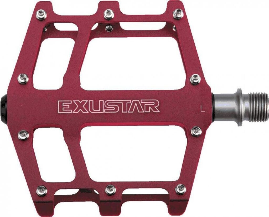 Exustar Plateaupedale BMX / Enduro 9/16 Zoll dunkelrosa pro Set