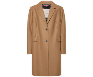 wool blend single breasted coat