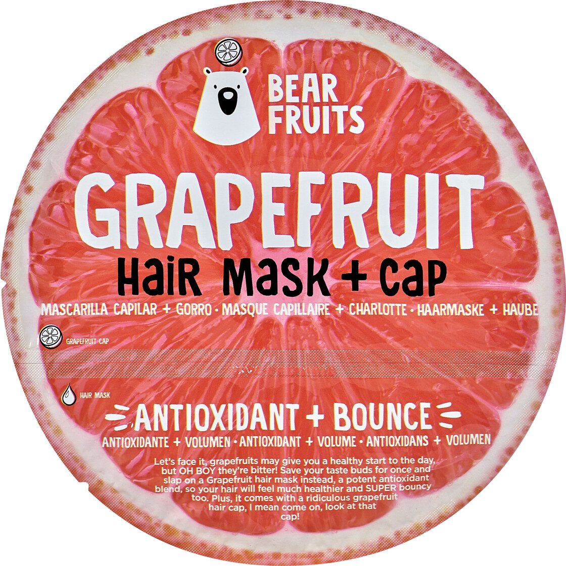 Bear Fruits Grapefruit Hair mask + cap (20 ml)