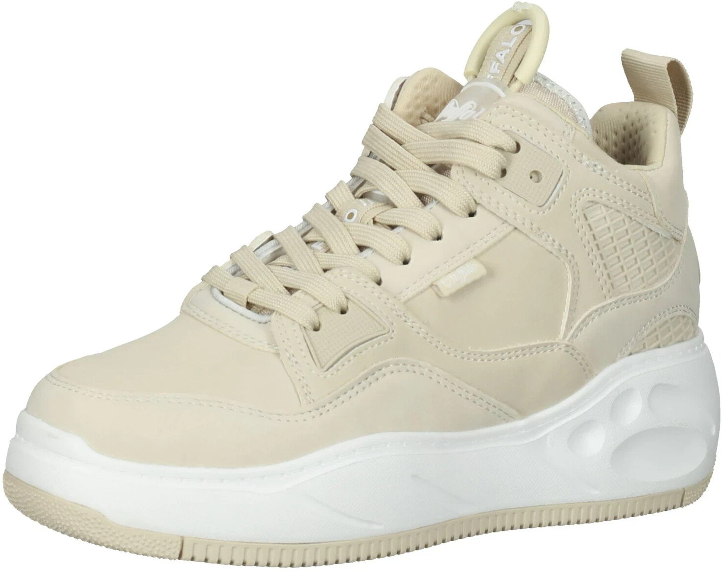 Buffalo FLAT MID Trainers cream