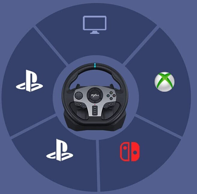 PXN V9 Gaming Rennlenkrad lenkrad mit Pedale und Schalthebel, 270/900° ,  Lenkräder mit Tool App,Vibrationen Feedback, Rennlenkrad für PC, PS3, PS4,  Xbox One, Xbox Series, Switch: : Games