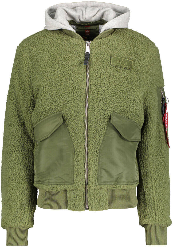 Alpha Industries CWU Zip Hoody Teddy (118120) green