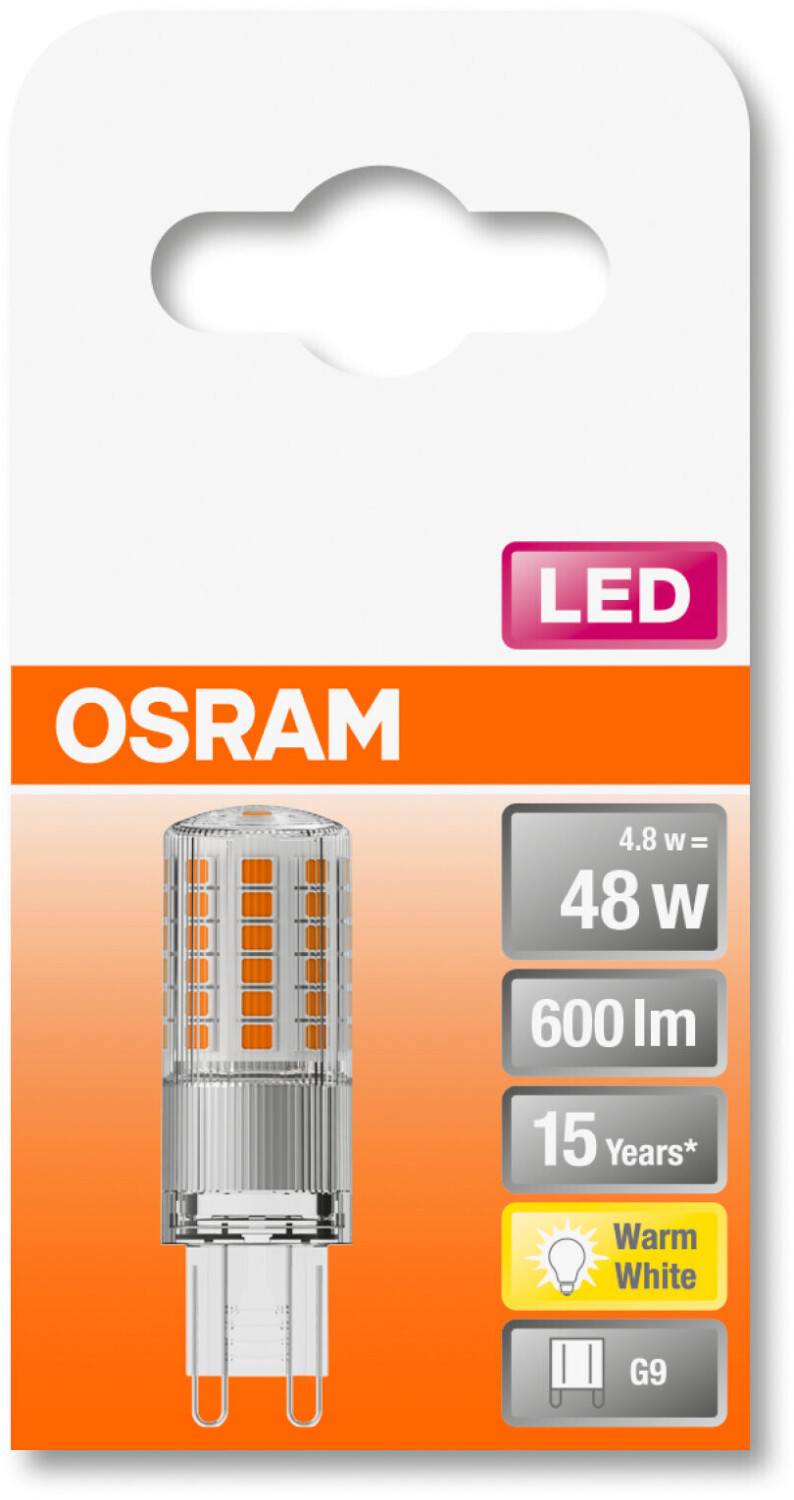 OSRAM LED STAR PIN G9 Lampe 4.8W wie 48W 2700K warmweißes Licht