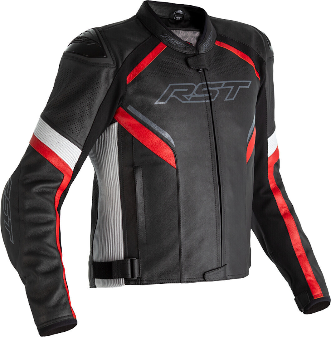 RST Blouson cuir Sabre Airbag noir/rouge