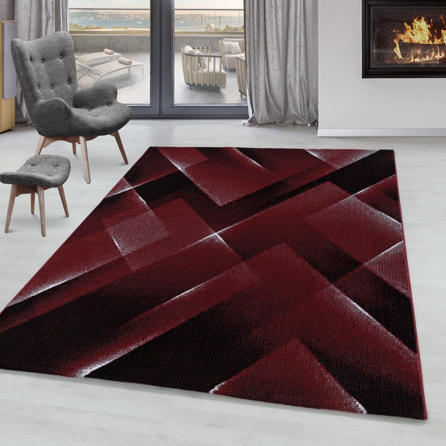 Simpex Soft Flor 120x170cm red