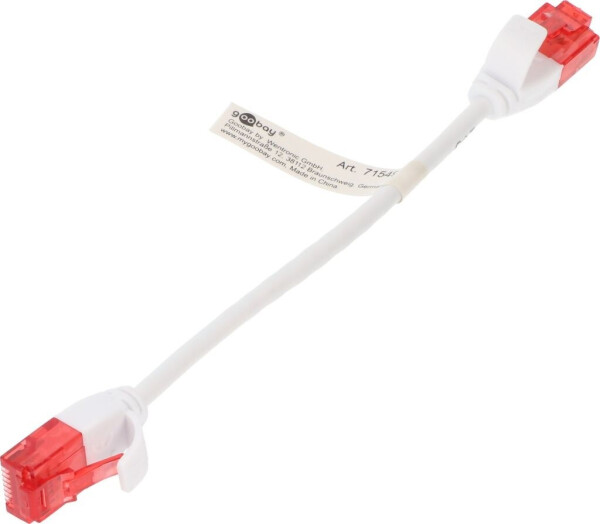 Goobay CAT 6 Slim-Patchkabel U/UTP Weiß 0,15m (71549), Bild 6