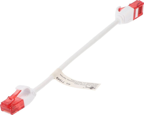Goobay CAT 6 Slim-Patchkabel U/UTP Weiß 0,15m (71549), Bild 7