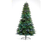 Deko Tannenbaum beleuchtet Weihnachtsbaum grün mit weißen Spitzen 10 LEDs 2tlg 