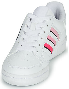 White adidas with light pink stripes sale
