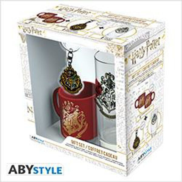 Abystyle Harry Potter – Hogwarts Set - Glas + Keyholder+ Mini Mug