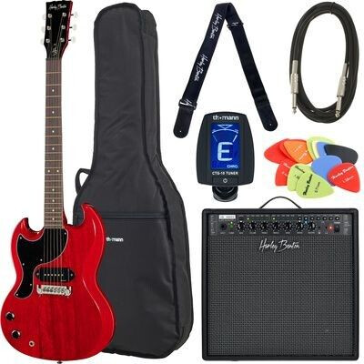 Harley Benton DC-60 Junior LH Faded Cherry