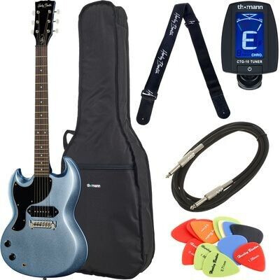 Harley Benton DC-60 Junior LH Pelham Blue