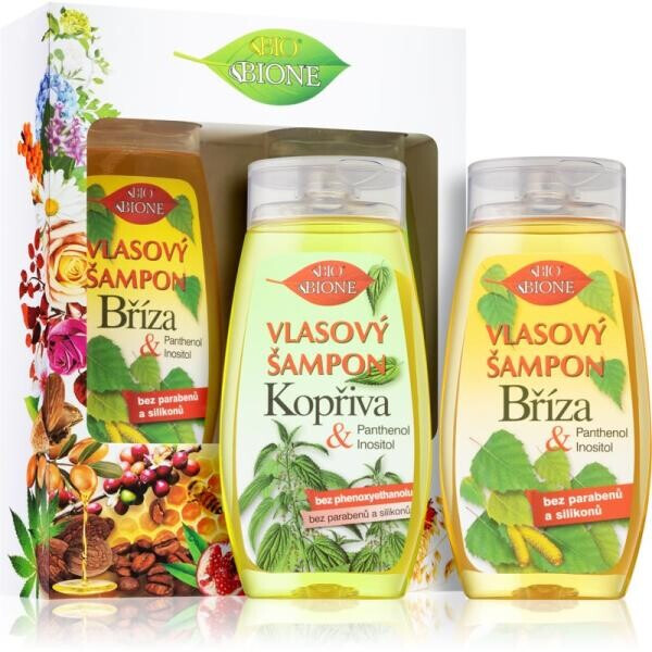 Bione Cosmetics Bříza & Kopřiva Shampoo Set (2 x 260 ml)