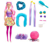 Barbie Color Reveal Glitter! Hair Swaps Doll, Glittery Blue with 25  Hairstyling & Party-Themed Surprises Including 10 Plug-in Hair Pieces, Gift  for