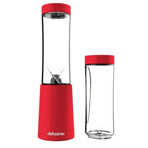 Detoximix Mini blender avec 2 bouteilles rouge