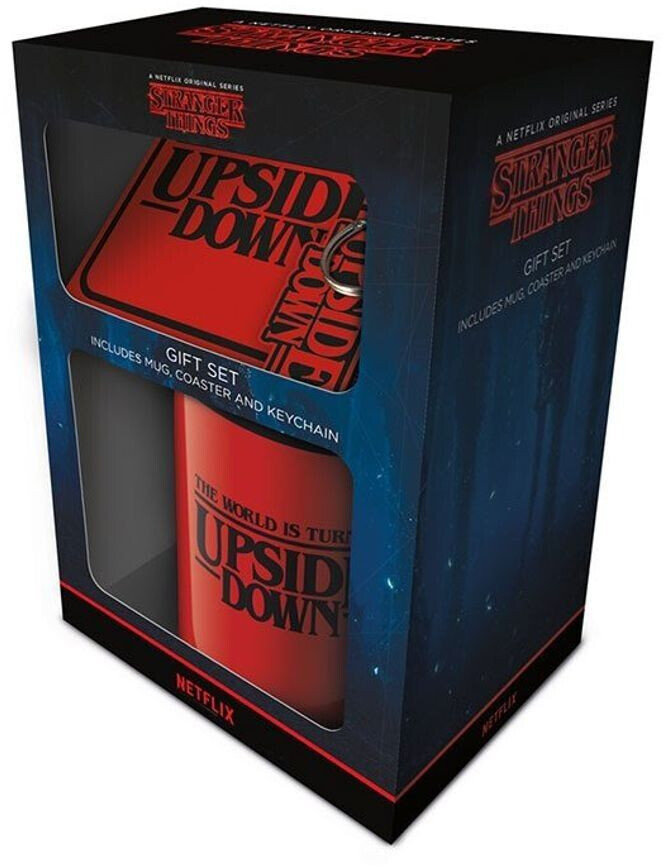 Pyramid international Stranger things - Coffret Cadeau - Mug The world is turning upside down