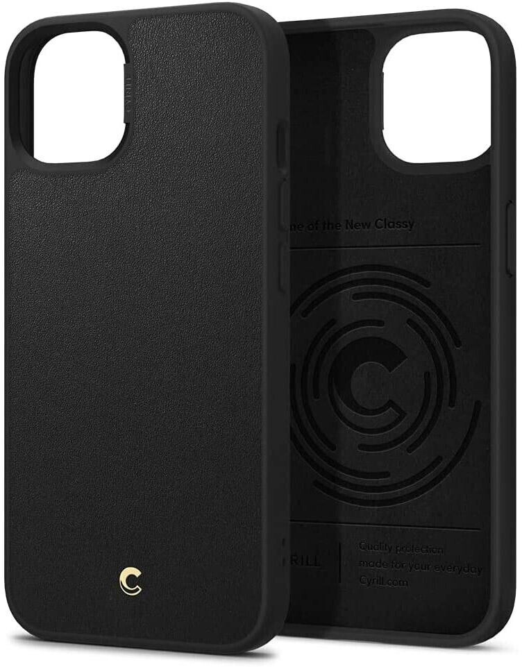 Spigen Cyrill Leather Brick iPhone 13 Black