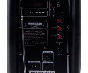 Enceinte Nomade Karaoke USB Bluetooth 300W PARTY-8LED FM Micro