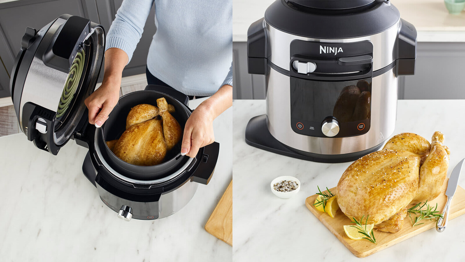NINJA Foodi MAX 14-in-1 SmartLid Multi-Cooker 7.5L [OL650UK] Electric  Pressure Cooker, Air Fryer : : Home & Kitchen