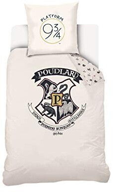 Warner Bros. Parure de lit Harry Potter réversible 140 x 200 + 63 x 63 cm