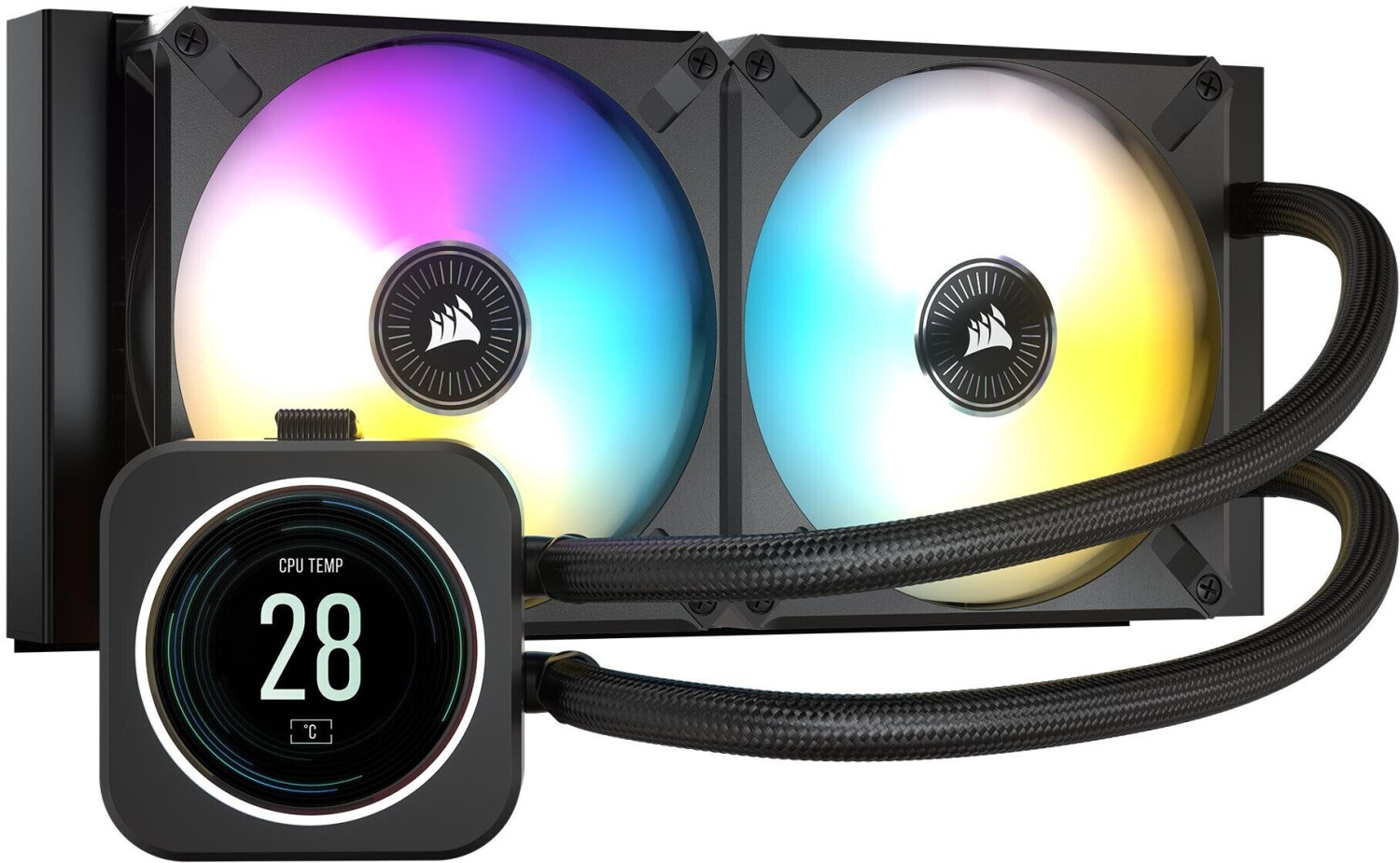 Corsair iCUE H100i ELITE LCD 240mm noir